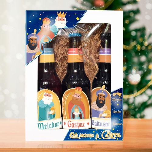 3 Cervezas en un pack para regalar en la noche mágica de los Reyes Magos.
