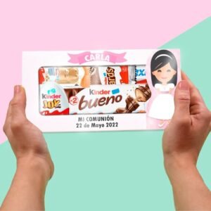 Caja para regalo mi primera comunión niña personalizada.