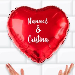 Globo de poliamida con forma de corazón apto para helio.