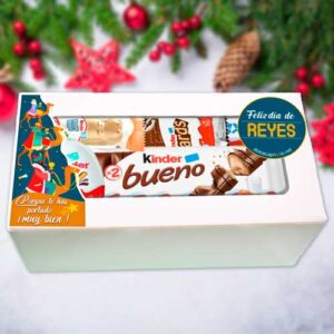 Caja rellena de chocolates para regalar el día de los reyes magos.