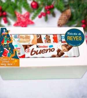 Caja rellena de chocolates para regalar el día de los reyes magos.