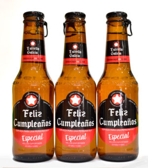 Pack 3 cervezas Feliz Cumpleaños.