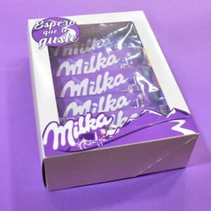 Estuche con chocolates Milka para regalar.
