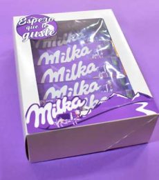 Estuche con chocolates Milka para regalar.