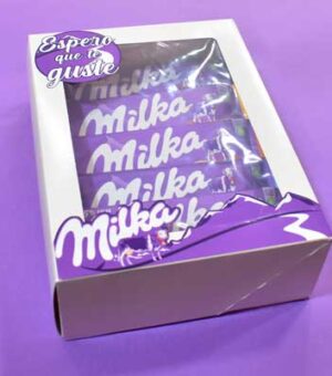 Estuche con chocolates Milka para regalar.