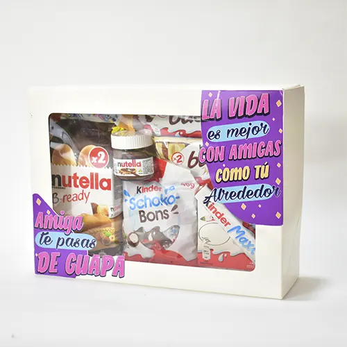 Caja con chocolates Kinder para regalar a una amiga.