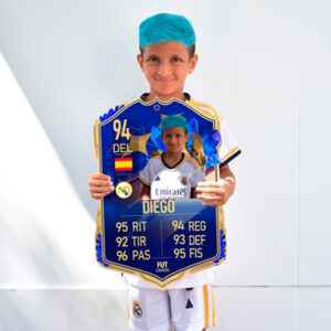 Carta FIFA personalizada de madera.