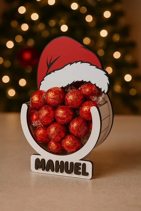 Bombonera Navidad Personalizada Nombre - Imagen 2