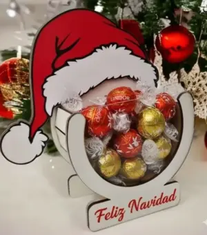 Estuche de bombones papá Noel