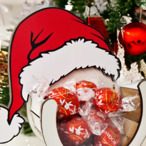 Papa Noel relleno bombones.