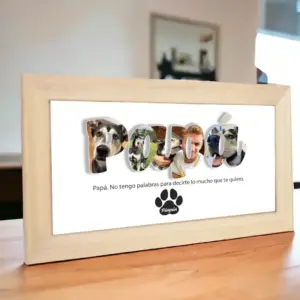 Marco de fotografía papá perruno