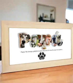 Marco de fotografía papá perruno