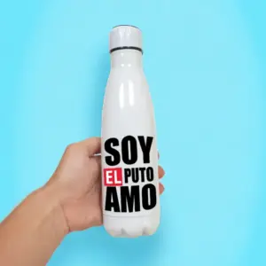 Botella de acero para regalar a uno que se cree el puto amo.