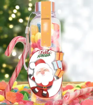 Botella de chuches para regalar en navidad
