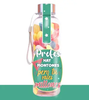 Botella profe vales millones con chuches