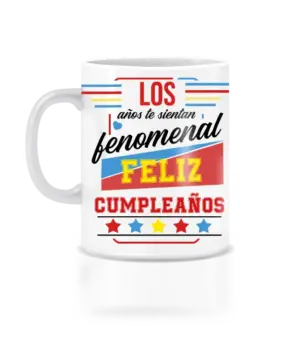 Taza diseño vintage para cumleaños