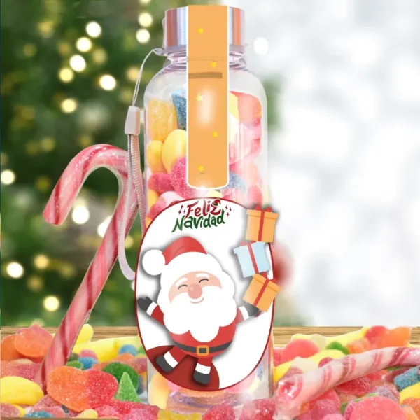 Botella de chuches para regalar en navidad