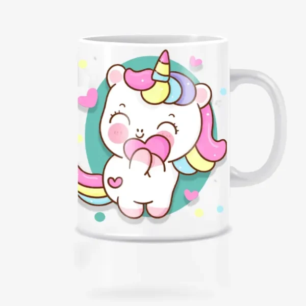 Taza amigo invisible con unicornio