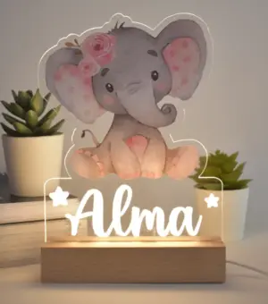 Lampara en forma de elfante