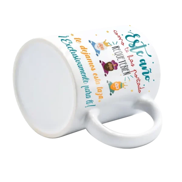 Taza de los reyes magos con vista desde abajo. Diseño exclusivo para regalar la madrugada del dia 5 de Enero.