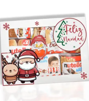 Estuche navideño con chocolates Kinder, Nutella, Kit Kat y otros