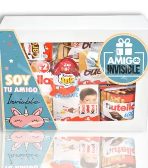 Estuche de chocolates para amigo invisible
