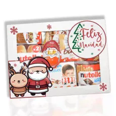 Estuche navideño con chocolates Kinder, Nutella, Kit Kat y otros