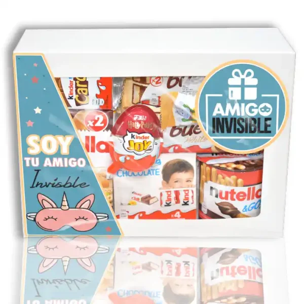 Estuche de chocolates para amigo invisible