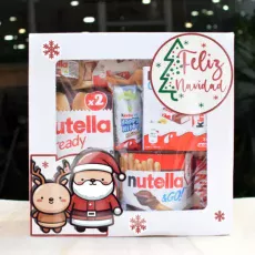 Caja llena de chocolates con motivos Navideños