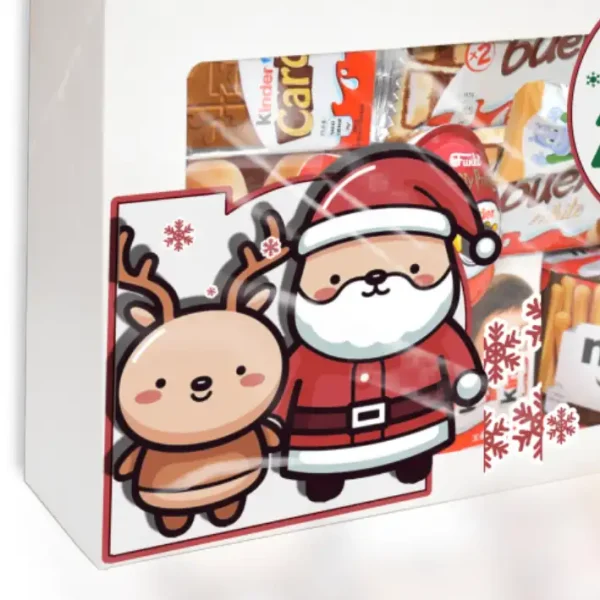 Estuche de chocolates Kinder, Nutella, Kit Kat decorado para Navidad