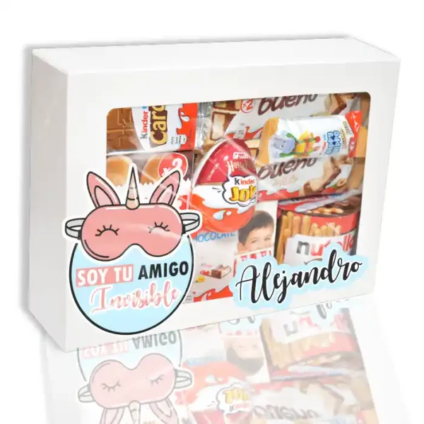 Caja de chocolates personalizada para regalo de amigo invisible