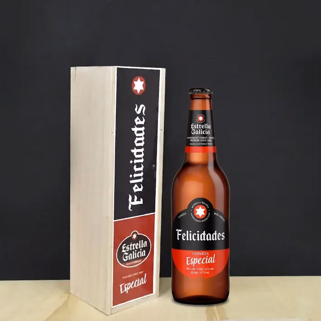 Estuche de Cerveza Felicidades