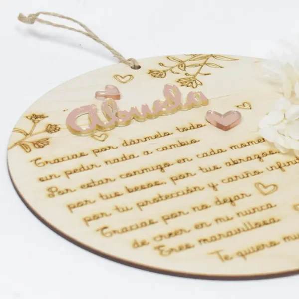 Placa decorativa para regalar a abuela.