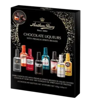 Botellas de chocolate rellenas de licor
