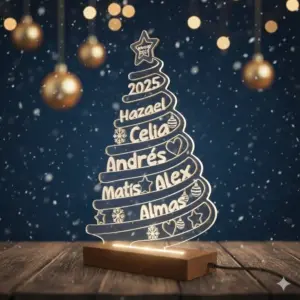 Árbol metacrilato personalizado con luz