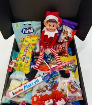 Chocolates y Elfo de Navidad