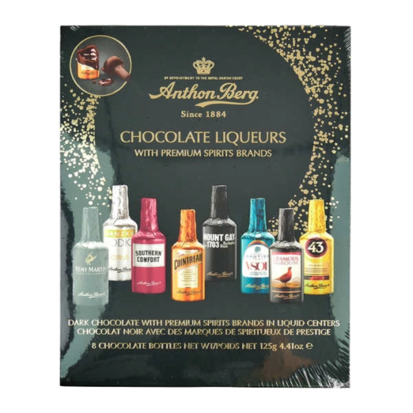 Botellas de chocolate rellenas de licor