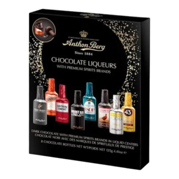 Botellas de chocolate rellenas de licor