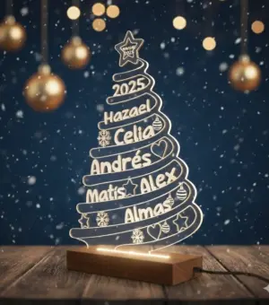 Árbol metacrilato personalizado con luz