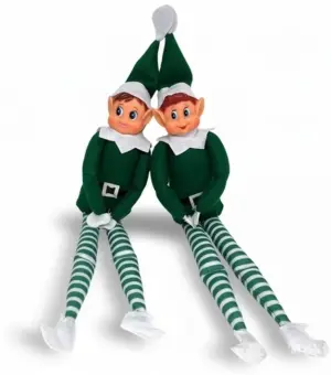 Elfos verdes de Navidad
