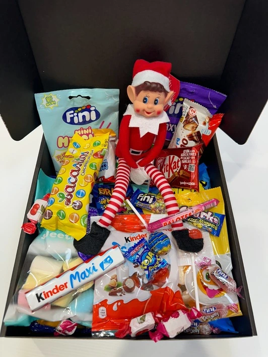 Chocolates y Elfo de Navidad