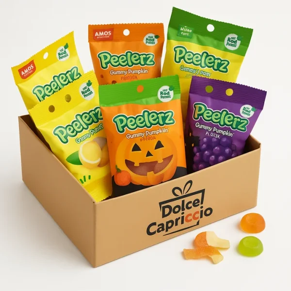caja con 6 bolsas de chuches