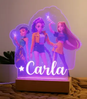 Lámpara Personalizada Led con nombre. Interruptor.