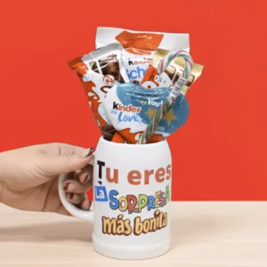 Jarra Cerámica Chocolates Kinder XXL regalo original para adultos
