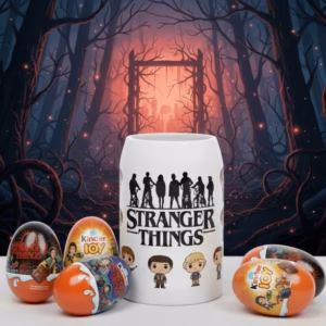 Pack Stranger Things: Jarra Cerámica + 3 Huevos Kinder Joy Funko