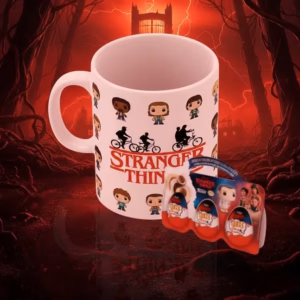 Pack Exclusivo Stranger Things Taza y 3 huevos kínder