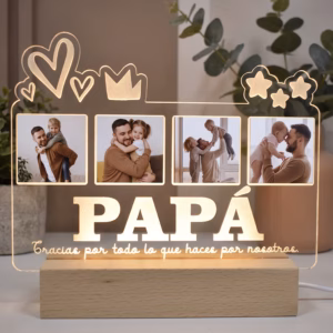 Lámpara Personalizada con Fotos Papá