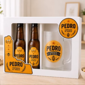 Regalo para compañero de trabajo con estuche de cerveza personalizado