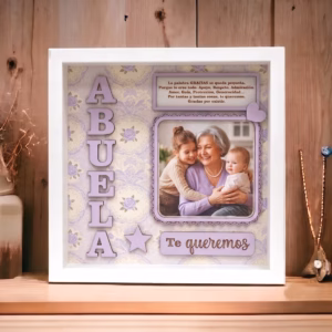 Marco de madera para regalar a la abuela
