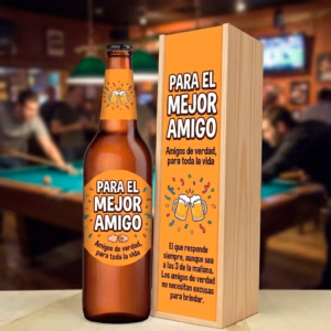 Caja de cerveza XXL regalo para amigo en estuche de madera de pino